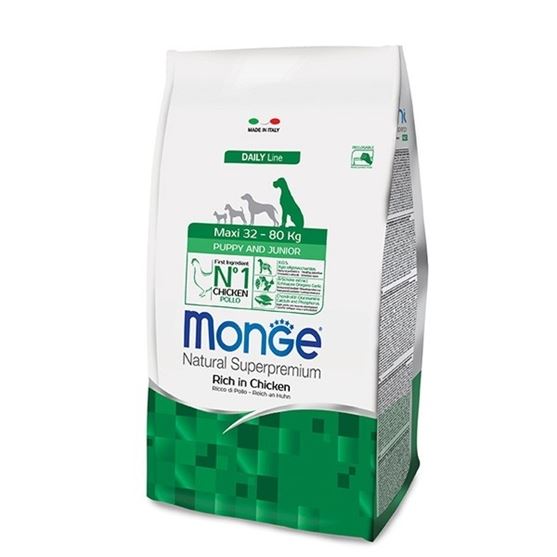 Picture of Monge Maxi Chicken & Rice Junior and Puppy 12kg