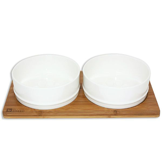 Picture of BeOne Breed® Bamboo bowls (Glass on wood)