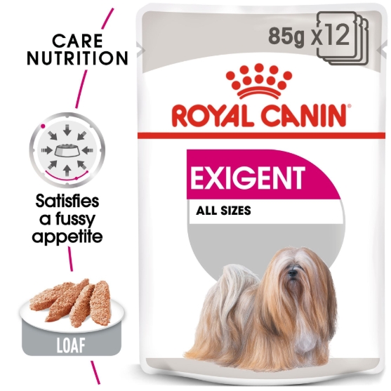 Picture of Royal Canin Exigent Loaf Adult Wet Dog Food Pouches 85g (12/pack)