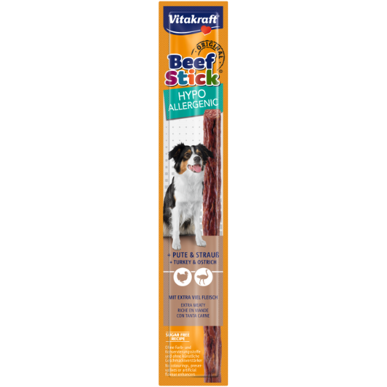 Picture of Vitakraft Beef Stick Hypoallergenic Dog Treat - Turkey & Ostrich Flavor (12g)