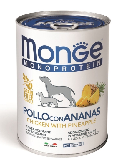 Picture of Monge Monoprotein Patè Chicken with Pineapple  400gr (6/Pack)