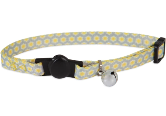 Picture of Aspen Pet®  Yellow Retro Flower Breakaway Cat Collar