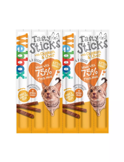 Picture of Webbox Tasty Sticks with Chicken and Liver 6 sticks(2/pack)  