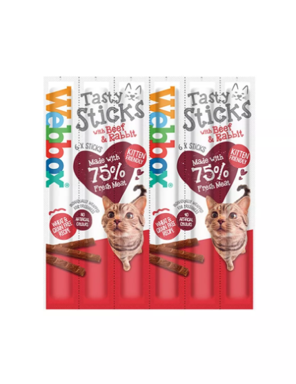 Picture of Webbox Tasty Sticks with With Beef and Rabbit 6 sticks(2/pack)  