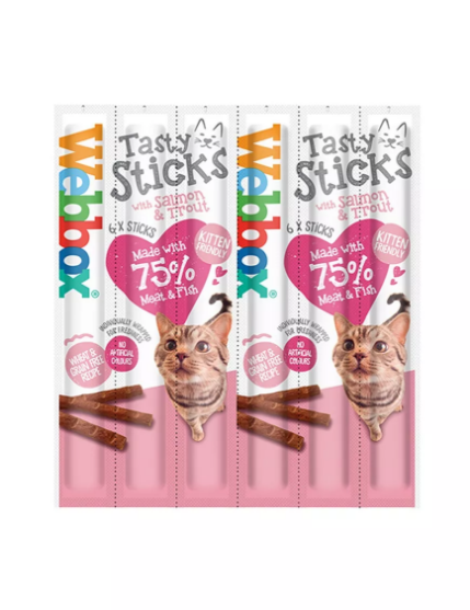 Picture of Webbox Tasty Sticks with With Salmon Trout 6 sticks(2/pack)   