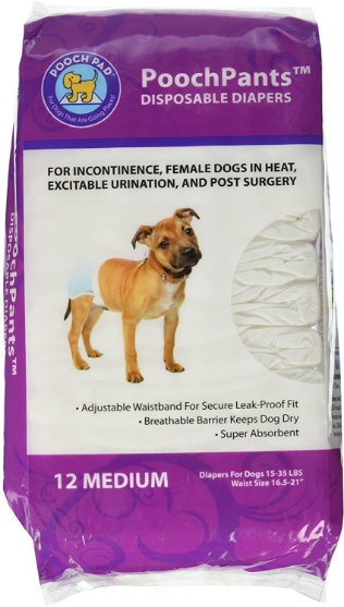 Picture of Pooch Pads Disposable Diaper Medium (12/pack)