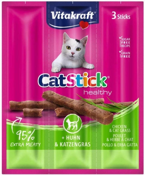 Picture of Vitakraft CatStick Healthy — Chicken & Cat Grass