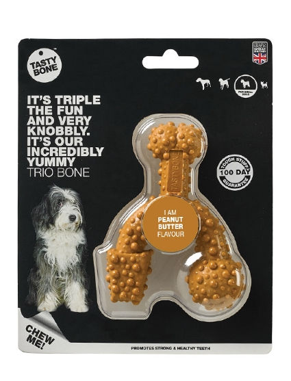 Picture of TastyBone Nylon Trio Bone Peanut Butter 