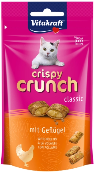 Picture of Vitakraft Crispy Crunch Classic Cat Treats with Poultry  (60g)