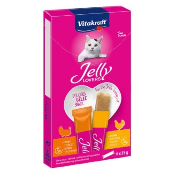 Picture of Vitakraft Jelly Lovers Cat Treats – Chicken & Turkey Variety Pack (6 x 15g)