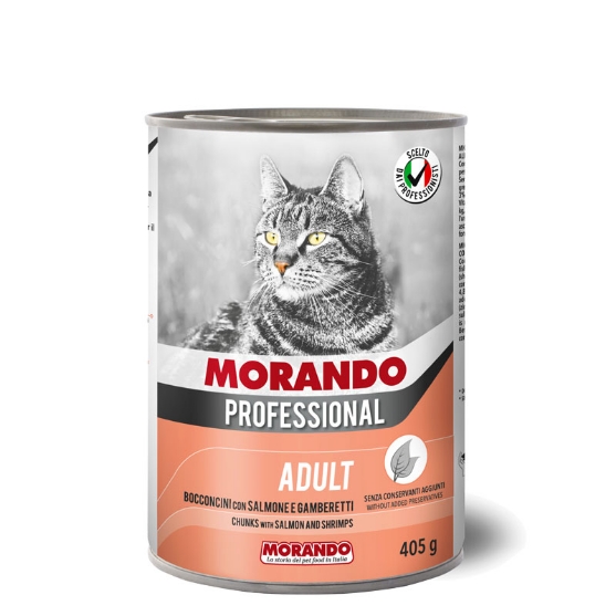 Picture of Morando Professional Adult Small Chunks With Salmon And Shrimp 405g (12/pack)