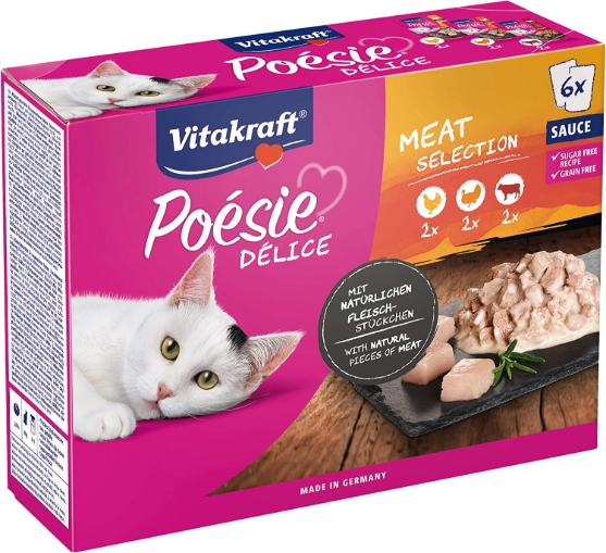 Picture of Vitakraft Poésie Délice Turkey and Salmon Sauce MSC   Multipack   85G (12/pack)