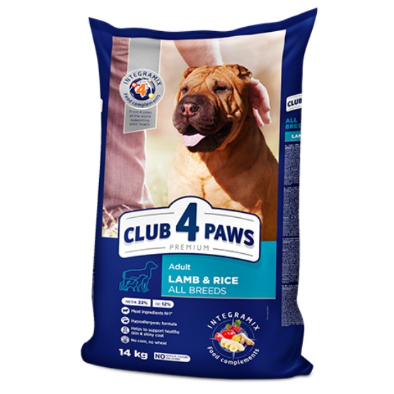 Picture of Club4Paws Adult Lamb & Rice 14kg 