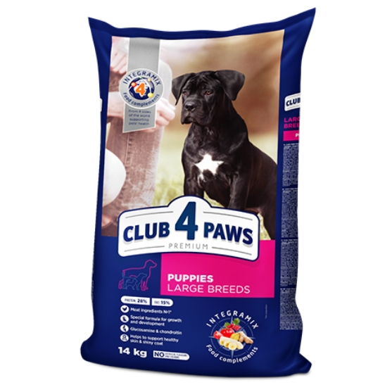 Picture of Club4Paws Premium Puppies Large Breeds Dry Dog Food with Chicken (14 kg)
