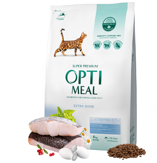 Picture of OptiMeal Adult Cat Food - High in Cod (4kg)