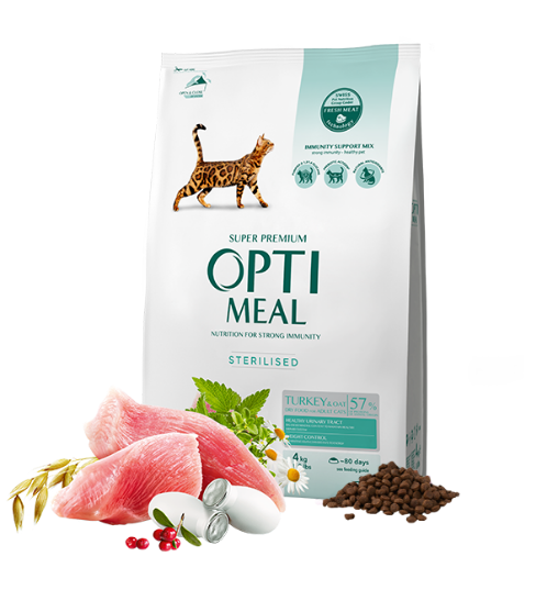 Picture of Optimal sterilised cats Turkey &  oat (8kg +2.5kg free) 10.5kg