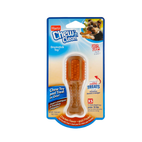 Picture of Hartz® Chew 'n Clean® Drumstick Dog Toy Small