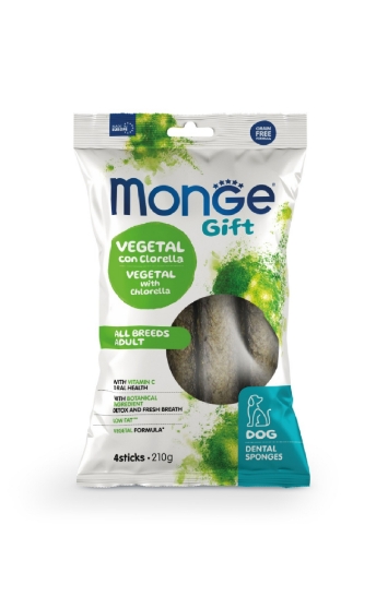 Picture of Monge  Dental Sponges All Breeds Vegetal with Chlorella  Adult 4pcs 210g  