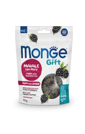 Picture of Monge Super “M” Growth Support Pork with Blackberries Puppy and Junior 150g