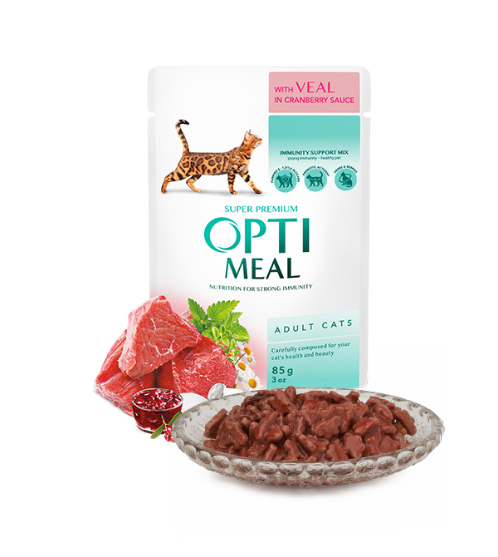 Picture of Optimeal Veal in Cranberry Sauce 85g (3+1 Free/ pack)  