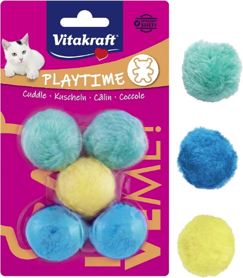 Picture of Vitakraft Playtime Pack of 5 Soft Toy Balls for Cats