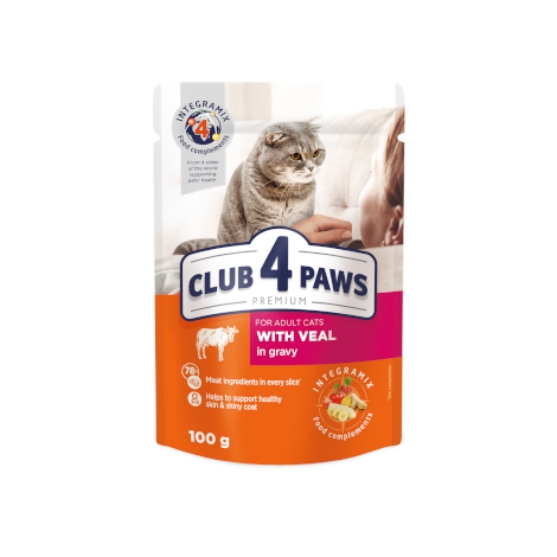 Picture of Club4paws Veal in Gravy 100g (20+4Free) 
