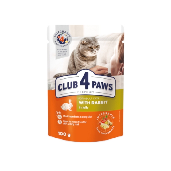 Picture of Club4paws Rabbit in Jelly 100g (20+4Free)  