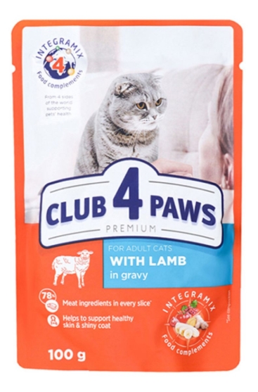 Picture of Club4paws lamb in Gravy 100g (24/Pack)
