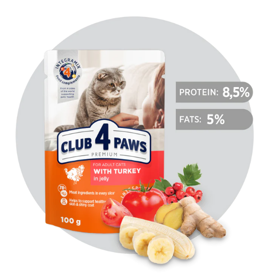 Picture of Club4paws Turkey in Gravy 100g (20+4Free)    