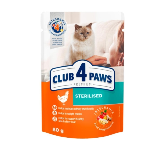 Picture of Club4paws Chicken Sterilised 100g (12/pack)