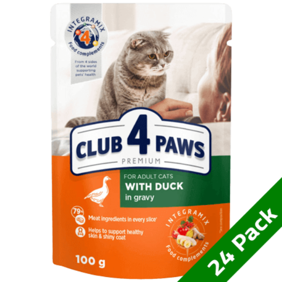 Picture of Club4paws Duck in Gravy 100g (20+4Free) 
