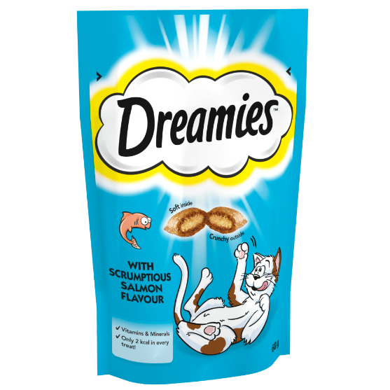 Picture of Whiskas Dreamies Scrumptious Salmon Treats 60g (4/pack)