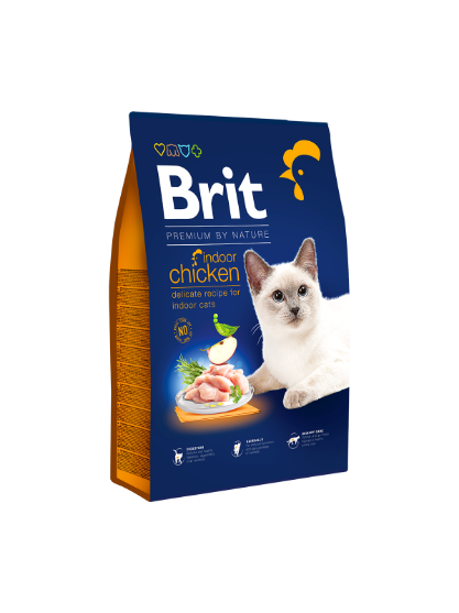 Picture of Brit Premium by Nature Cat Indoor Chicken (Urinary+Hairballs) 1.5kg