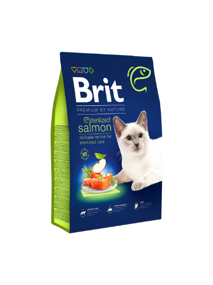 Picture of Brit Premium by Nature Cat Sterilized Salmon1.5kg