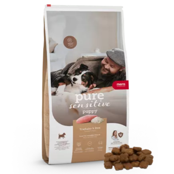 Picture of MERA Pure Sensitive Puppy Turkey & Rice Dry Dog Food - 12.5 kg