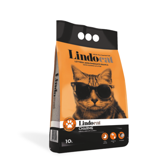 Picture of LindoCat Charme Clumping White Cat Litter – Oriental Amber & Calendula (10L)