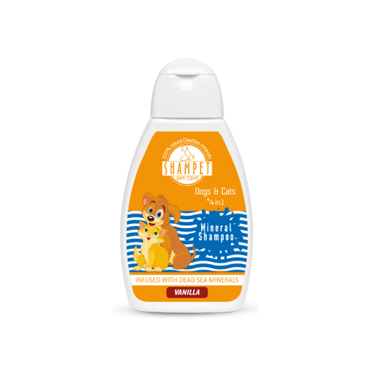 Picture of Shampet Pet Care Vanilla Mineral Shampoo for Dogs & Cats (4-in-1, 250ml)