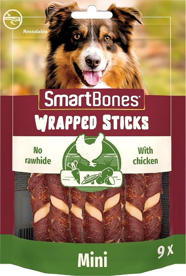 Picture of 8in1 SmartBones  Chicken Wrap. Sticks Mini 9ct  