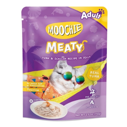 Picture of Moochie MEATY Tuna & Scallop Recipe in Jelly 70g(12/pack) 
