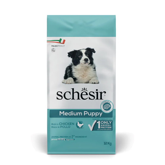 Picture of Schesir medium Puppy Rich In Chicken 12kg 