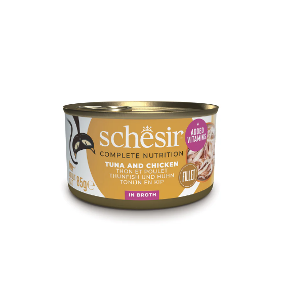 Picture of Schesir Tuna and chicken with rice in cooking water 85g