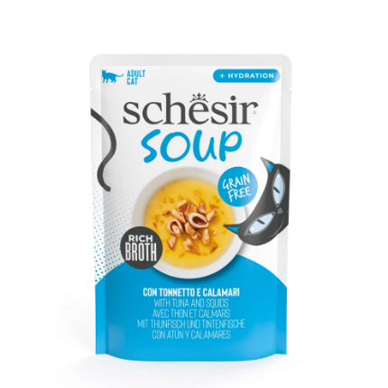 Picture of Schesir Tuna and squid in soup 40g (6/pack)