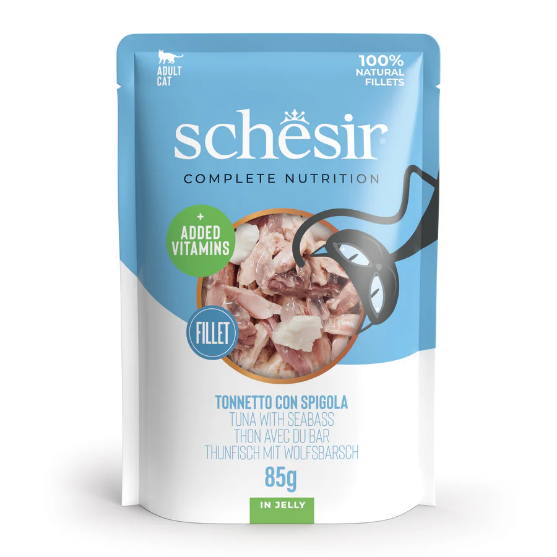 Picture of Schesir Tuna with seabass in jelly sachet 85g (12/pack) 