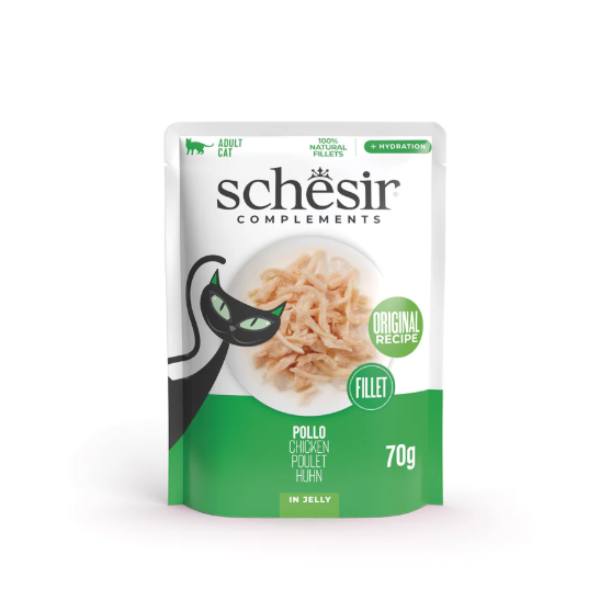 Picture of Schesir Complements Cat Wet Food - Chicken in seabass  Fillets in Jelly Pouch 70g  (12/pack)