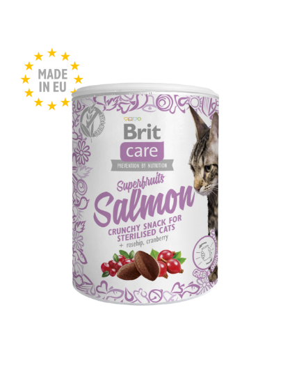 Picture of Brit Care Cat Snack Superfruits Salmon FOR STERILISED CATS 100g  (3/pack)