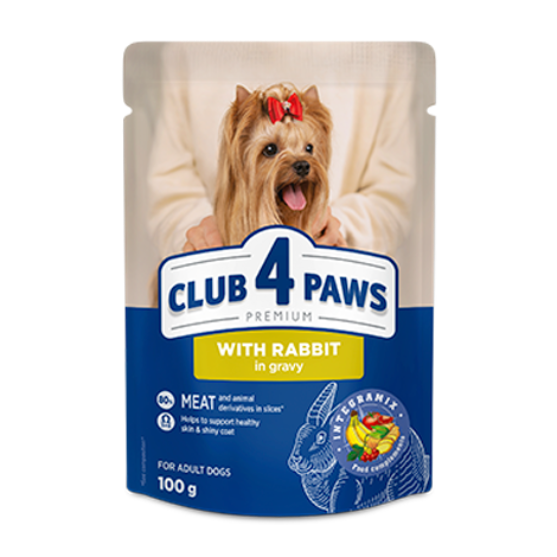 Picture of Club4paws Premium For Adult Rabbit In Gravy 100g (24/Pack)