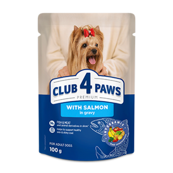 Picture of Club4paws For small Breed Salmon In Gravy 100g  (12-Pack)