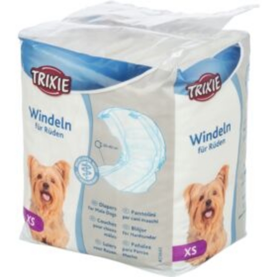 Picture of Trixie Diapers for male dogs, XS: 20–42 cm, 12 pcs.