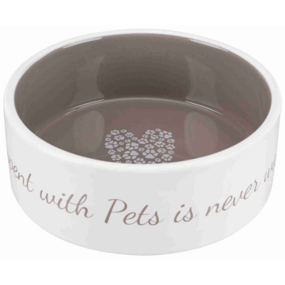 Picture of Trixie  Home Ceramic bowl, 0.3 l/ø 12 cm,(cream/taupe)