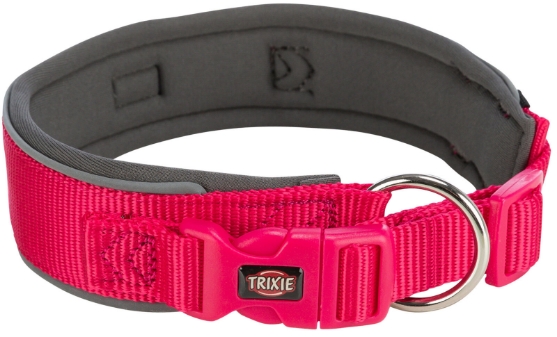 Picture of Trixie Premium collar, extra wide, L: 46–55 cm/50 mm, fuchsia/graphite
